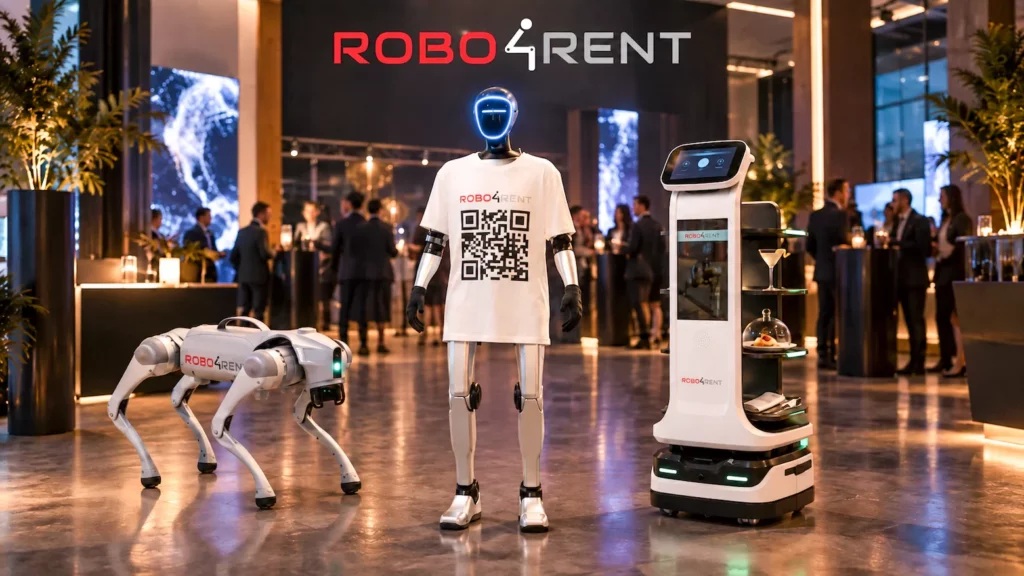 Robo4Rent robots for events, service and security applications